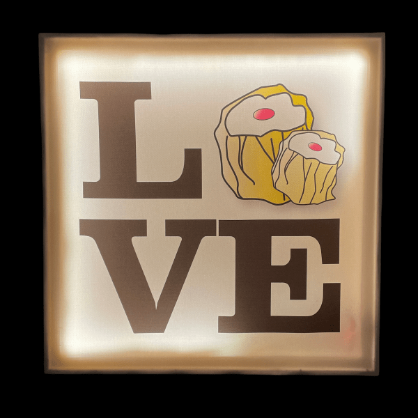 LOVE Siu Mai LED Canvas Print | Hong Kong Dim Sum Wall Art