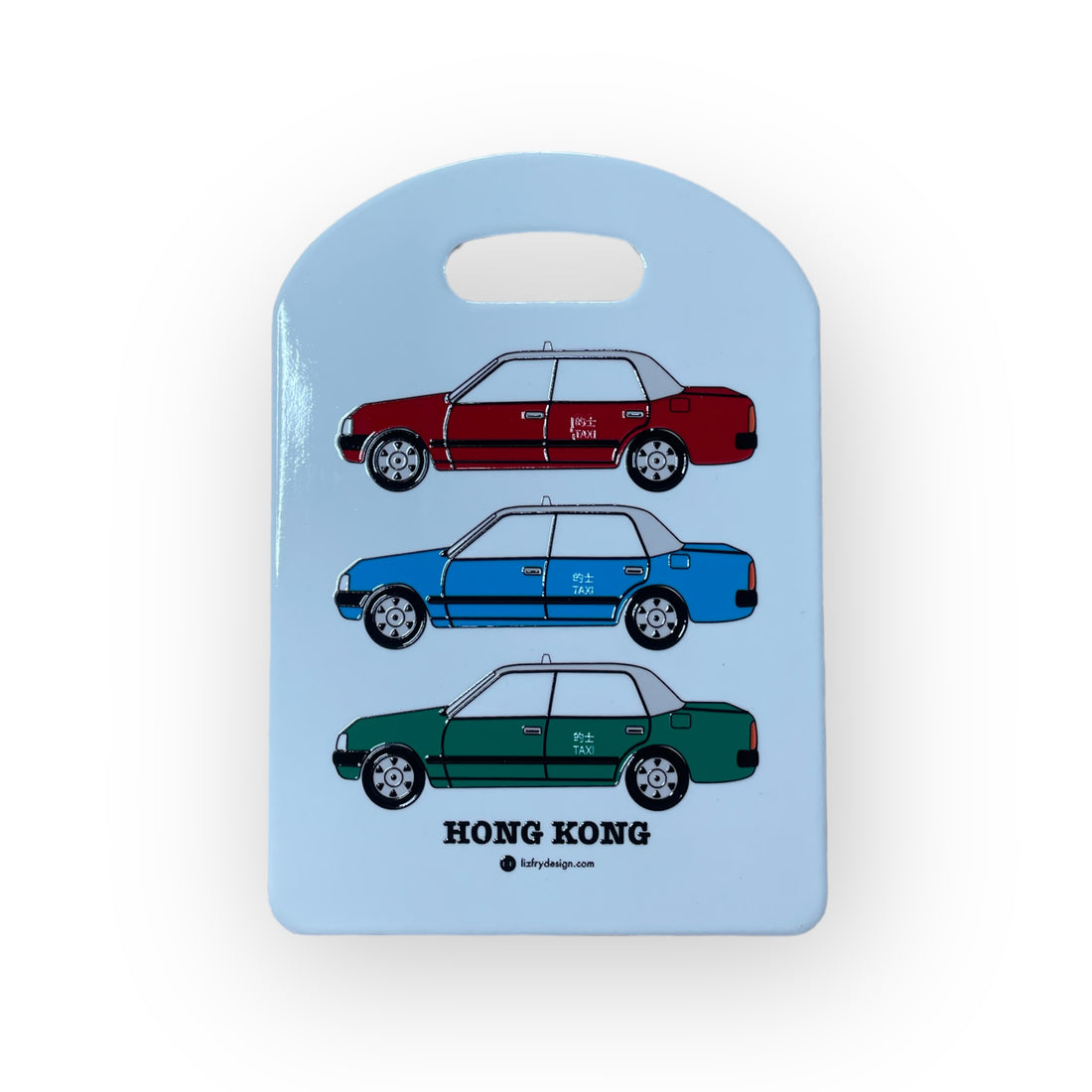 HK Taxi Print Embossed Trivet – Ceramic Tile with Cork Backing