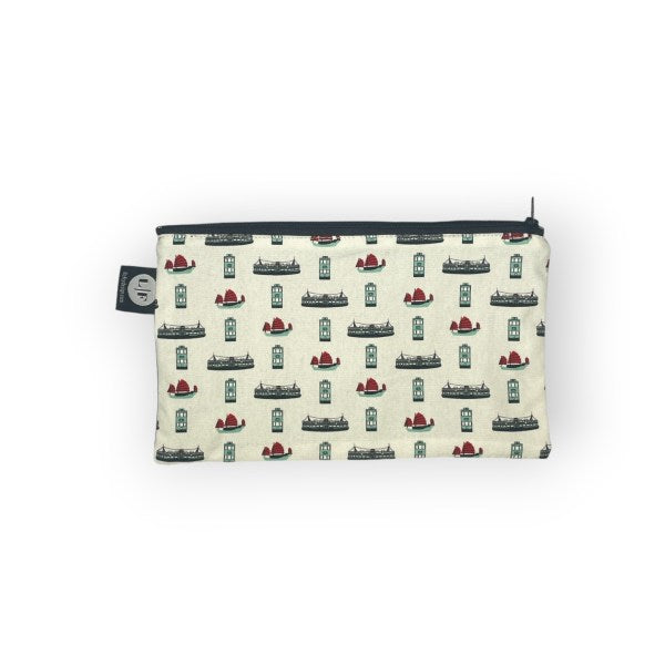 Hong Kong Transport Zip Bag Set – 2 Piece Pouches with Junk & Star Ferry Prints