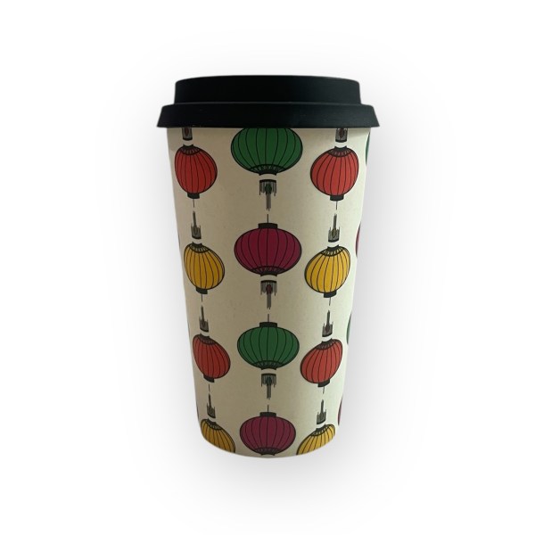 Wong Tai Sin Lanterns Bamboo Cup – Eco-Friendly Hong Kong Souvenir | Liz Fry Design