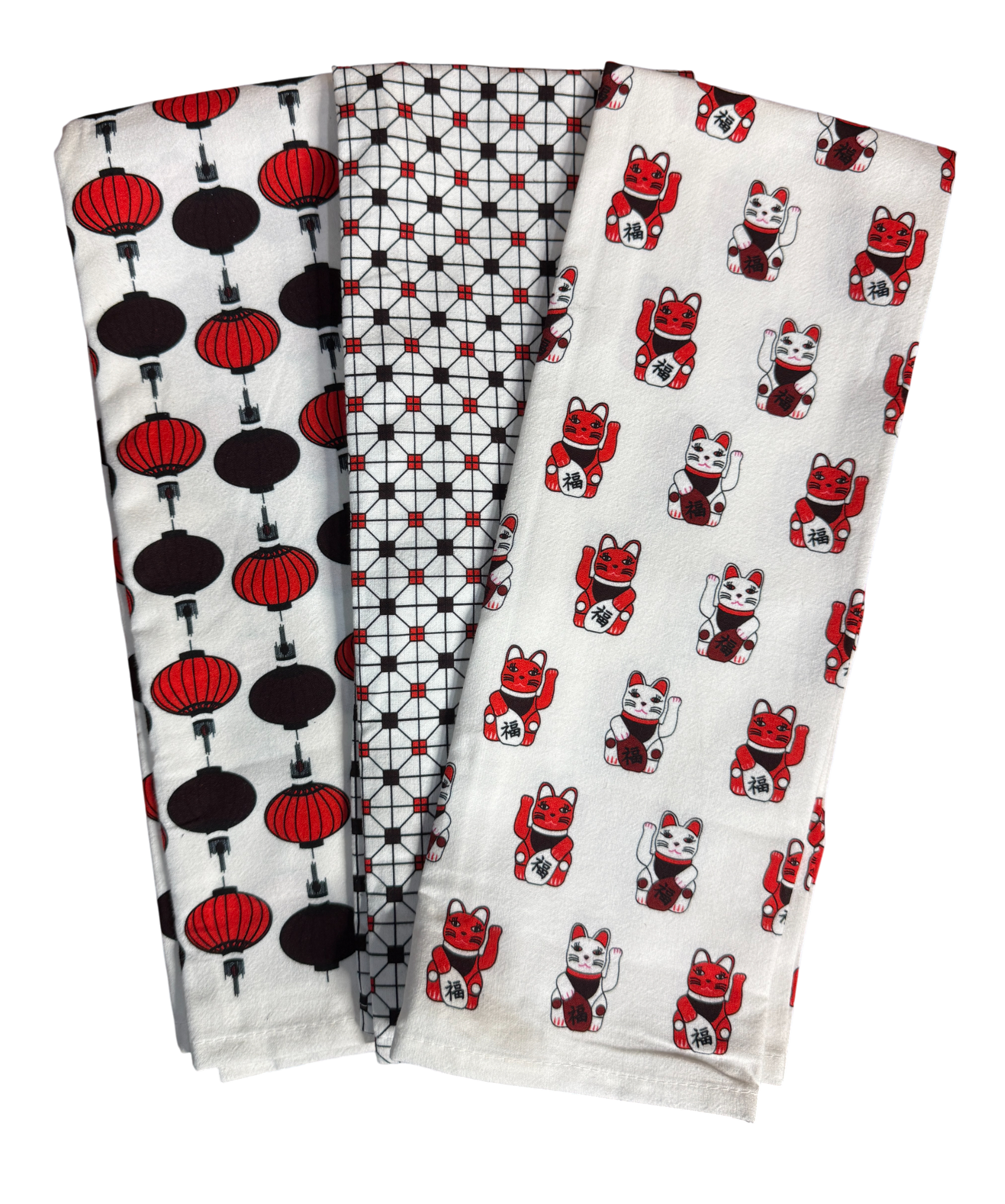 3pc tea towel set - REDs boxed