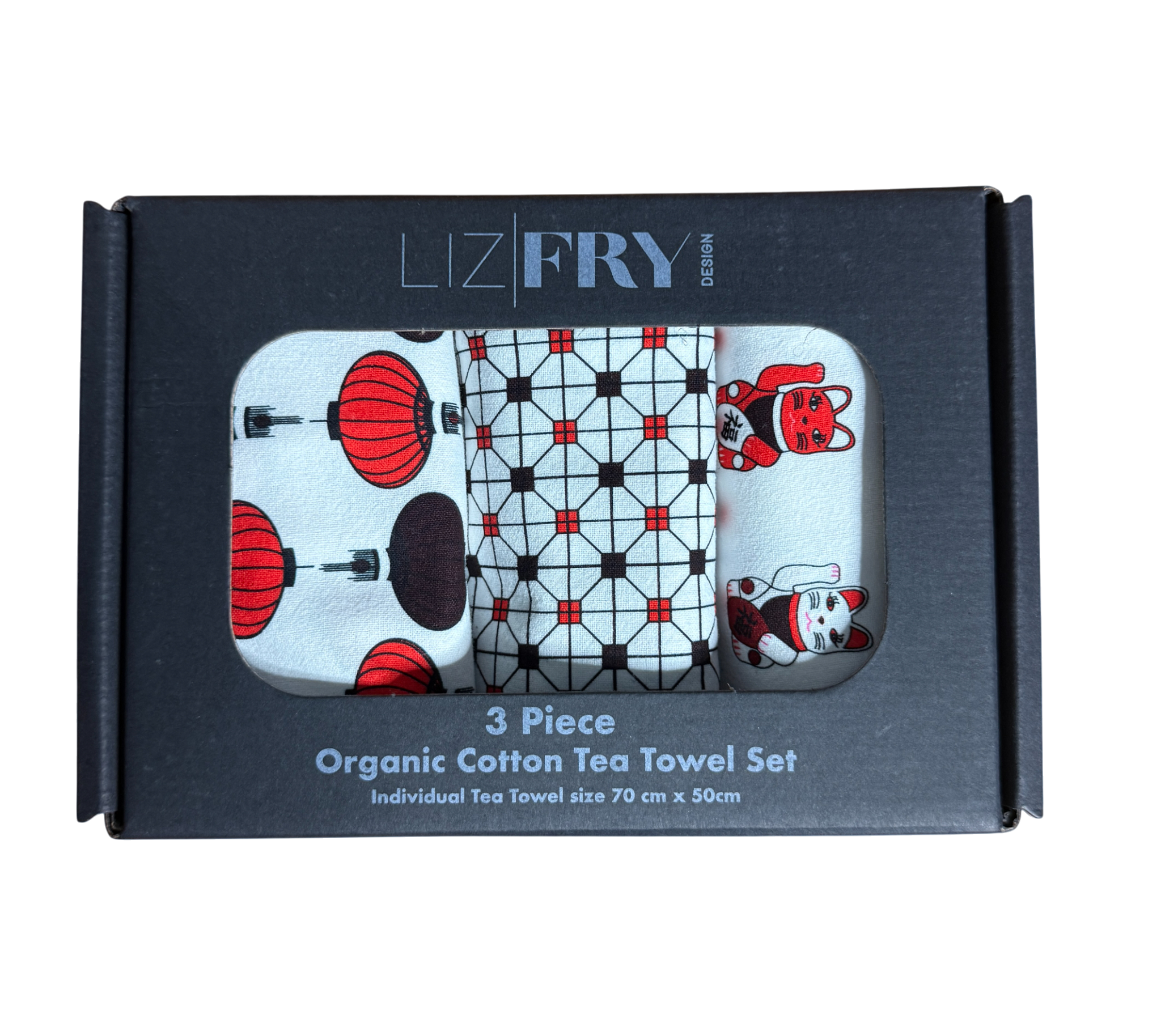 3pc tea towel set - REDs boxed