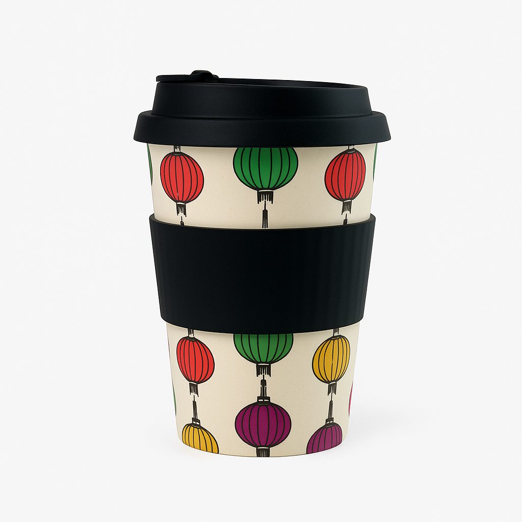 Wong Tai Sin Lanterns Bamboo Cup – Eco-Friendly Hong Kong Souvenir