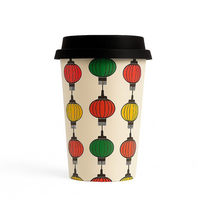 Wong Tai Sin Lanterns Bamboo Cup – Eco-Friendly Hong Kong Souvenir