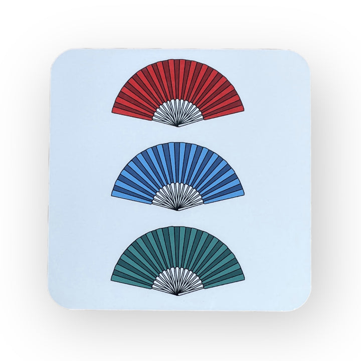 Ap Liu Street Fans Coaster | Colourful Hong Kong Homeware