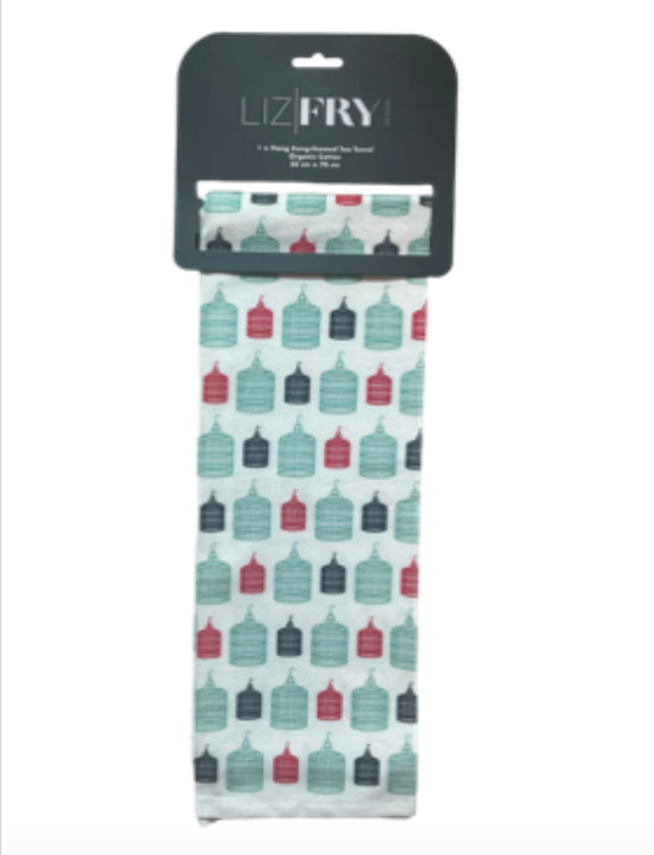Birdcages Tea Towel