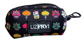 Lion, Cat, Lantern – Black Poo Bag Holder