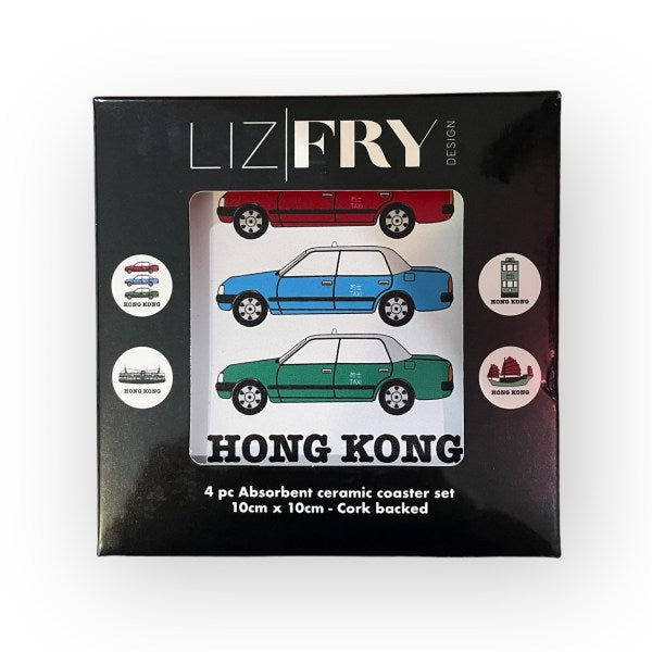 Ceramic Coaster Set – White (Set of 4) with Cork Backing & Metal Holder