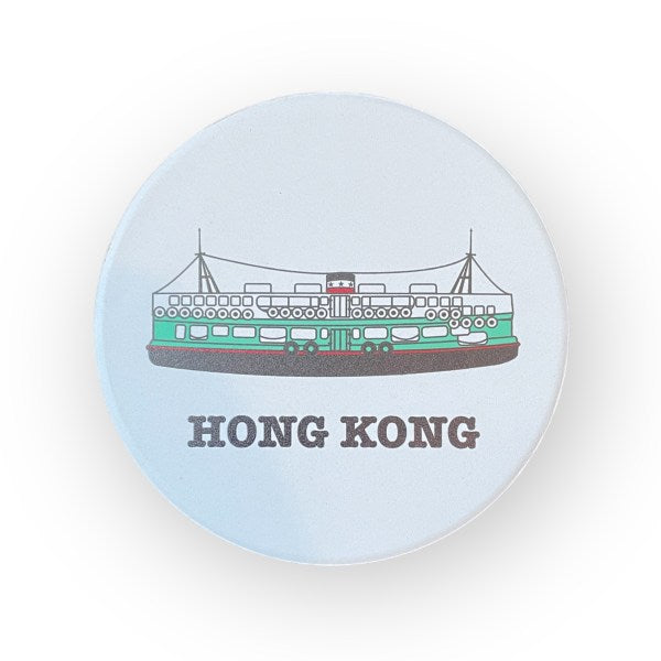 Ceramic Coaster Set – White (Set of 4) with Cork Backing & Metal Holder