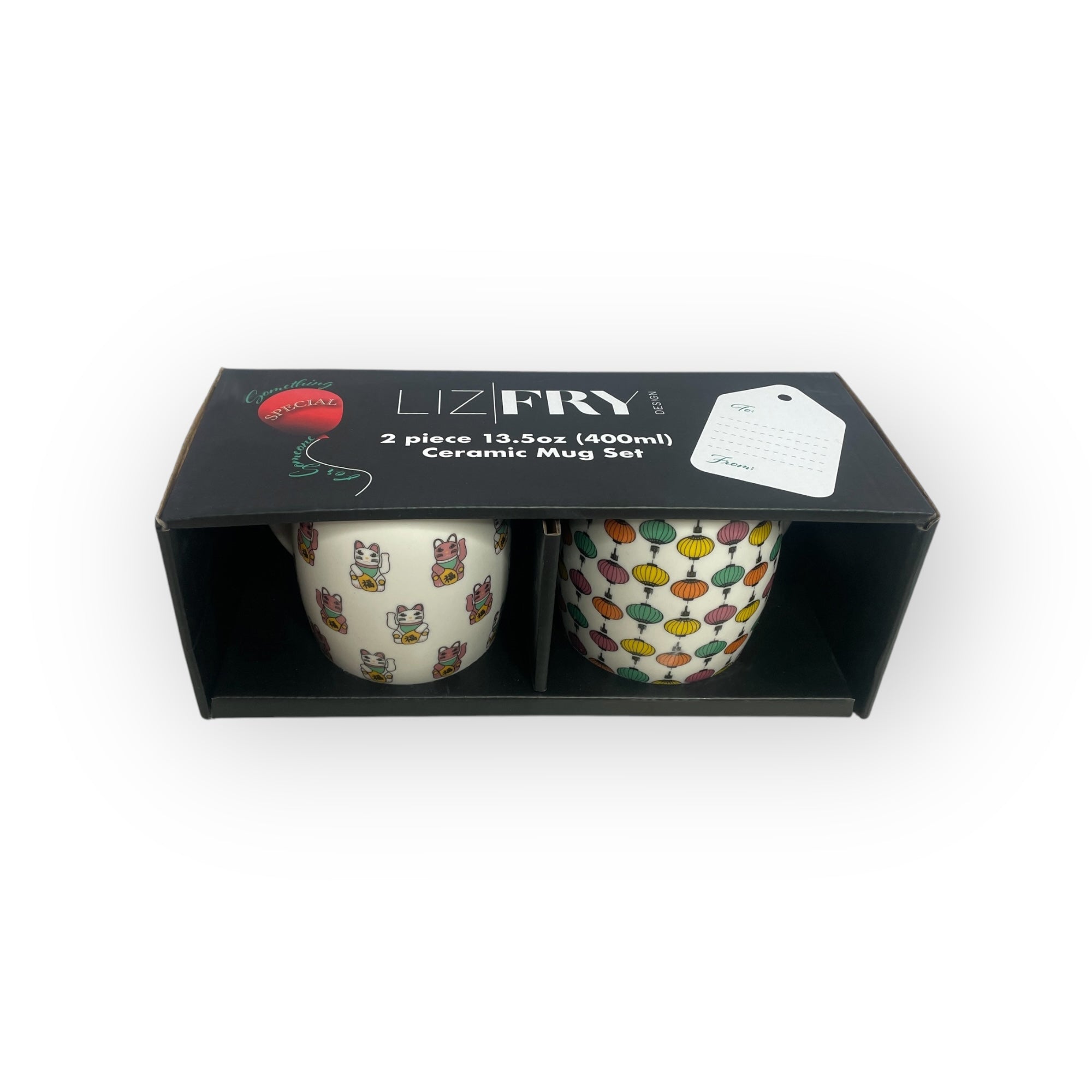 HK Pop Ceramic Mug Gift Set – 2-Piece 400 ml Mugs in Gift Box
