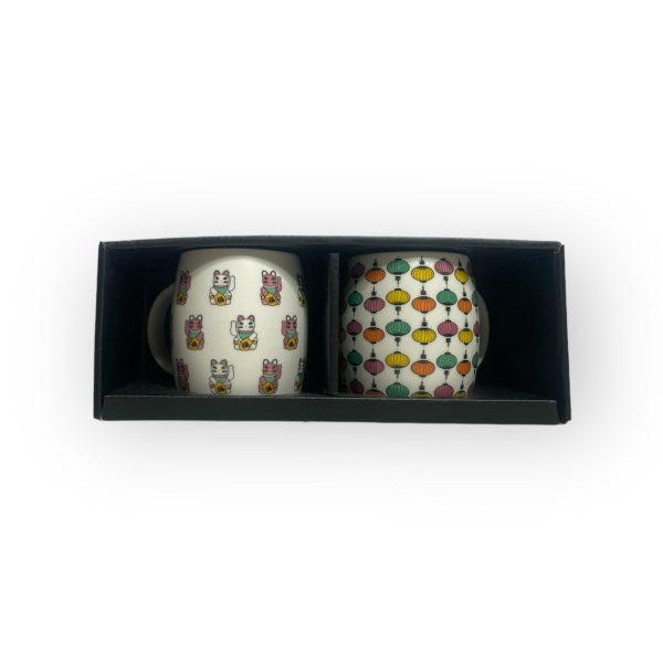 HK Pop Ceramic Mug Gift Set – 2-Piece 400 ml Mugs in Gift Box