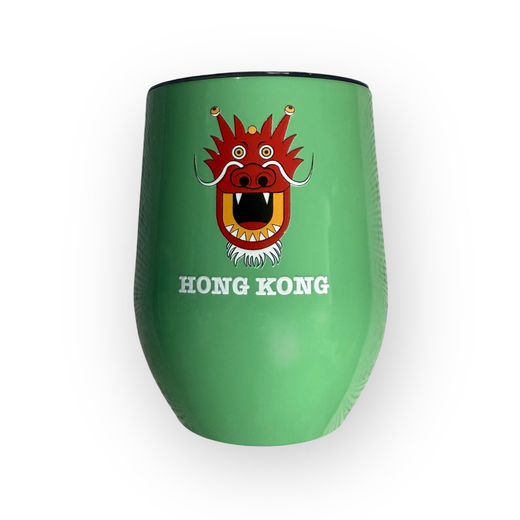 HK Dragon Print Stainless Steel Wine Cup – Double-Walled 12 oz Insulated Tumbler