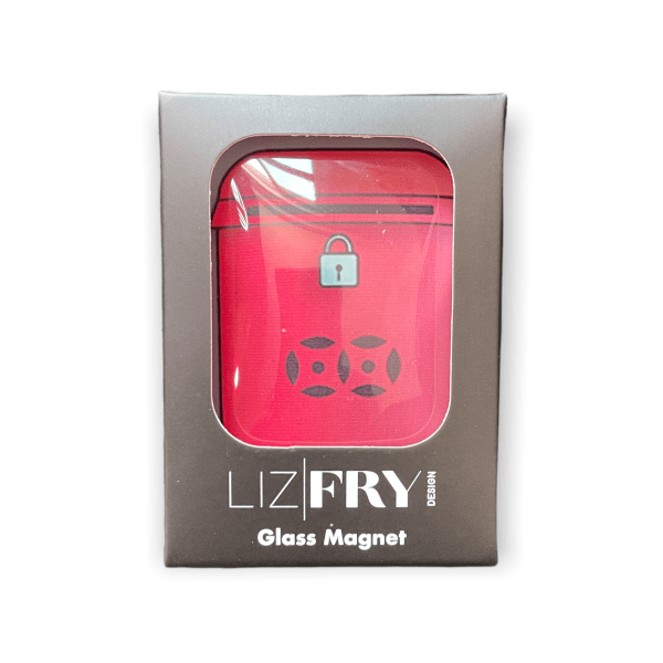 Hong Kong Mailbox Glass Fridge Magnet | Vintage Red Postbox Souvenir