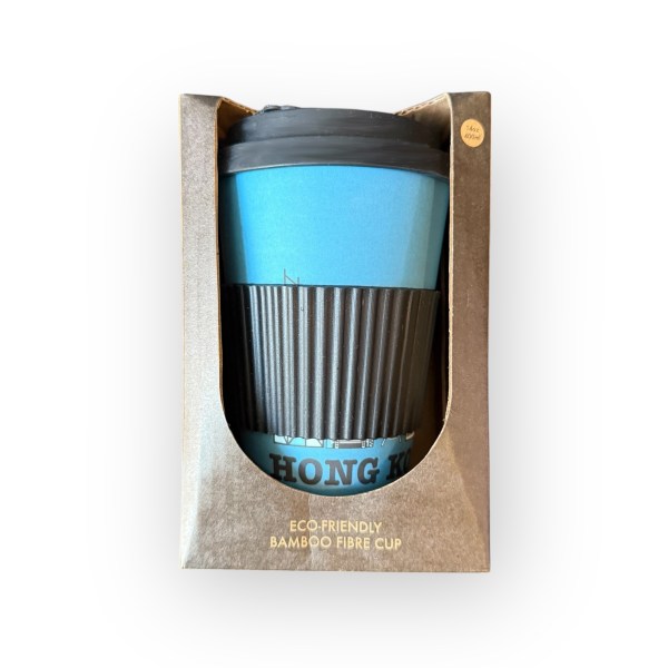 HK Skyline Print Bamboo Cup | Eco-Friendly Travel Mug