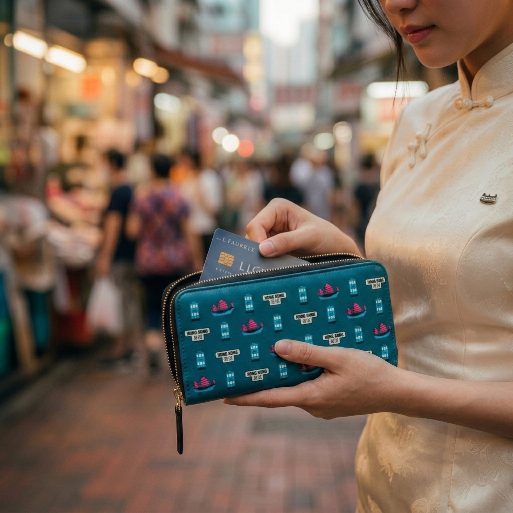 Teal Hong Kong Icons Wallet