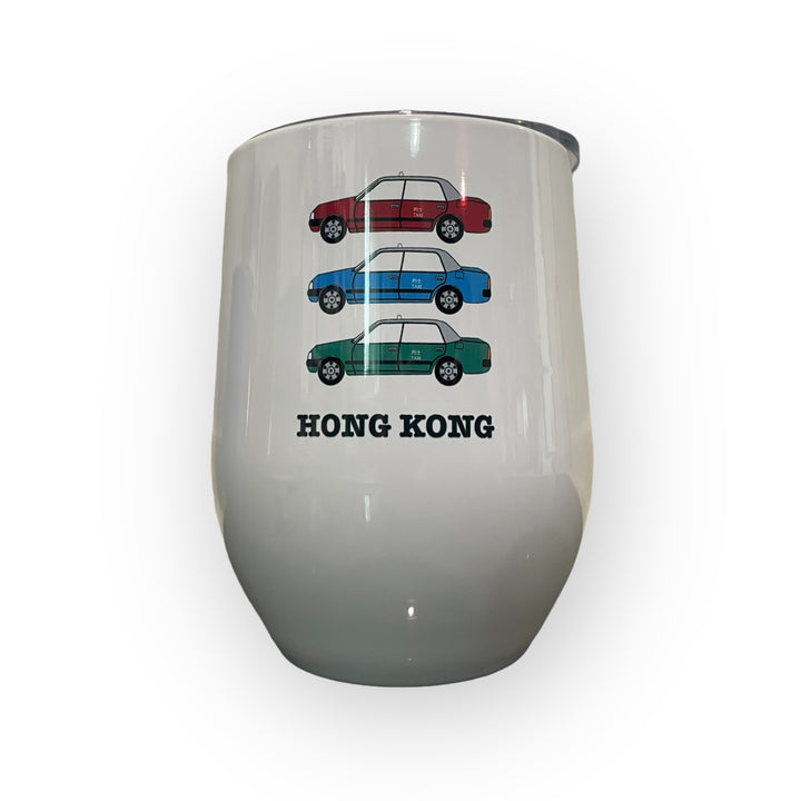 Hong Kong Taxis Print Stainless Steel Wine Cup – Insulated Travel Mug