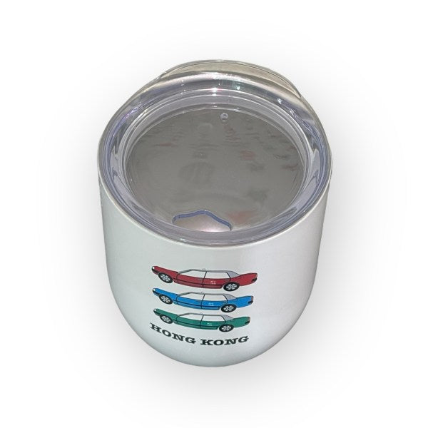 Hong Kong Taxis Print Stainless Steel Wine Cup – Insulated Travel Mug