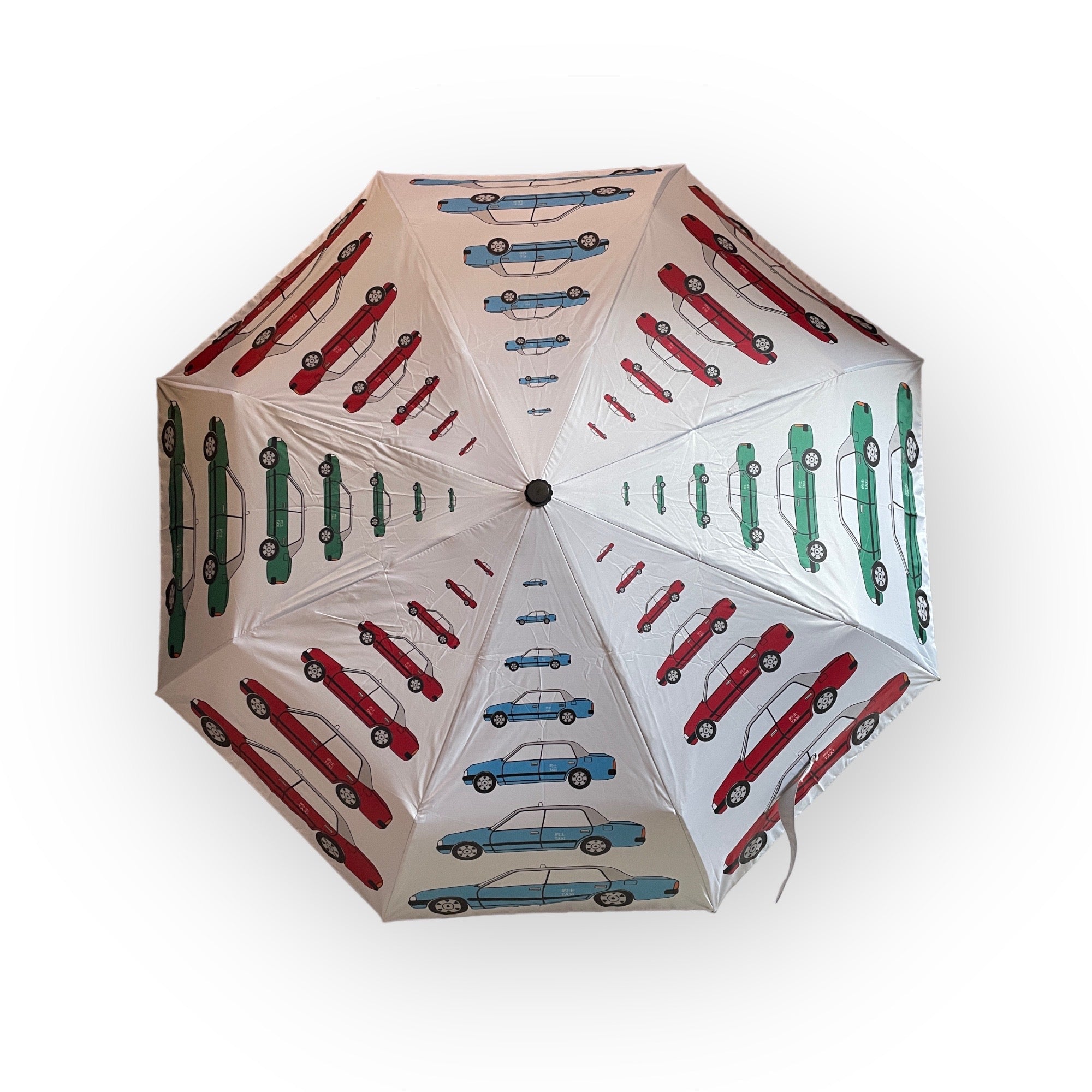 Hong Kong Taxis Print Folding Umbrella – Liz Fry Design