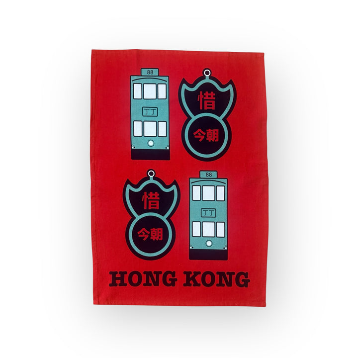 North Point Tram & Pawn Tea Towel