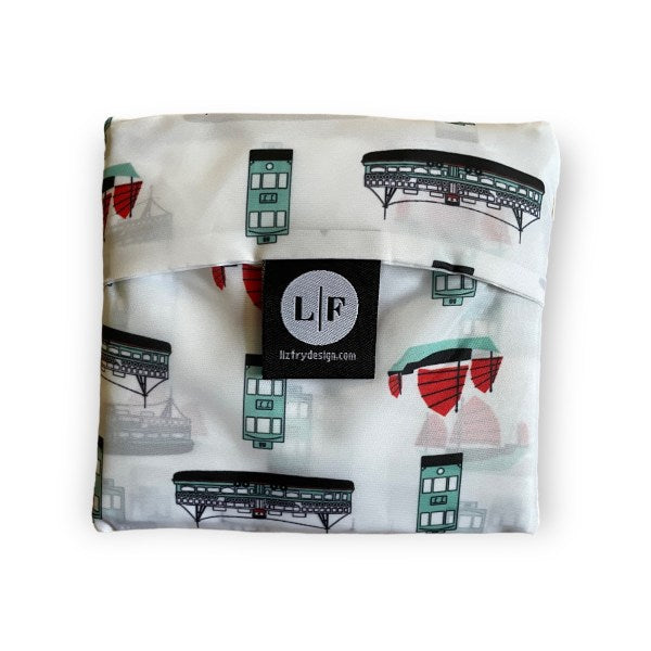 HK Transport Print – Foldable Shopping Bag