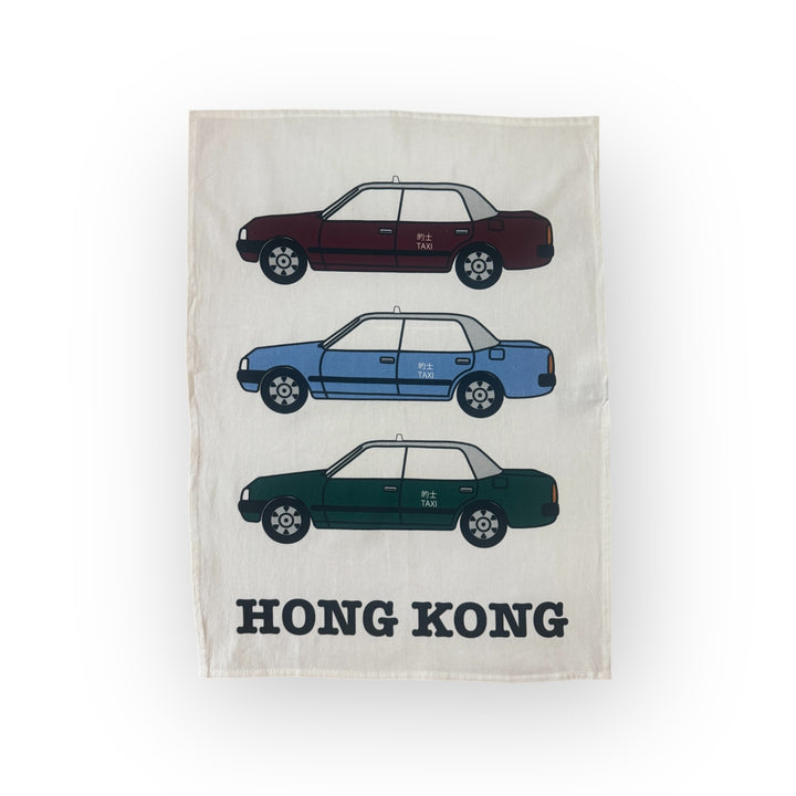 Hong Kong Taxis Tea Towel