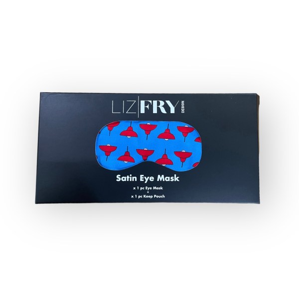 Java Road Lamps Print Eye Mask – Soft Cotton Travel Sleep Mask