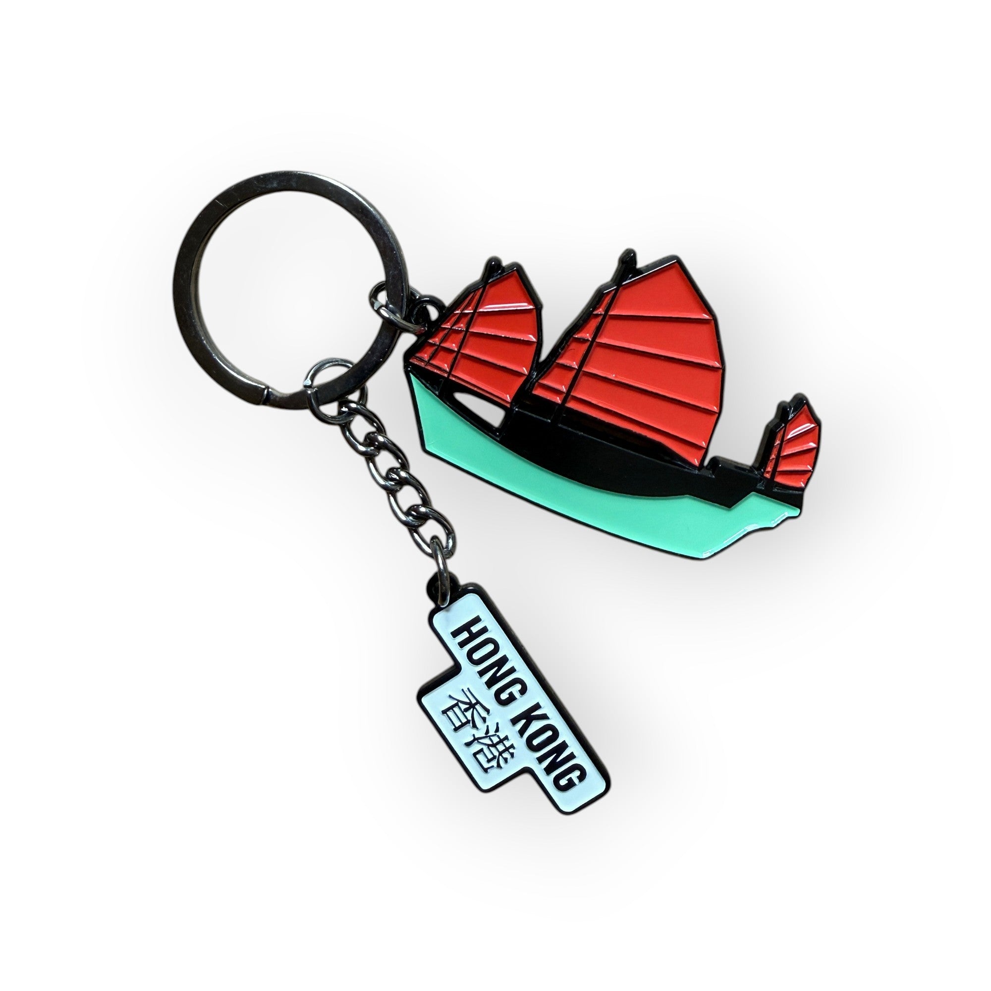 Junk enamel keyrring