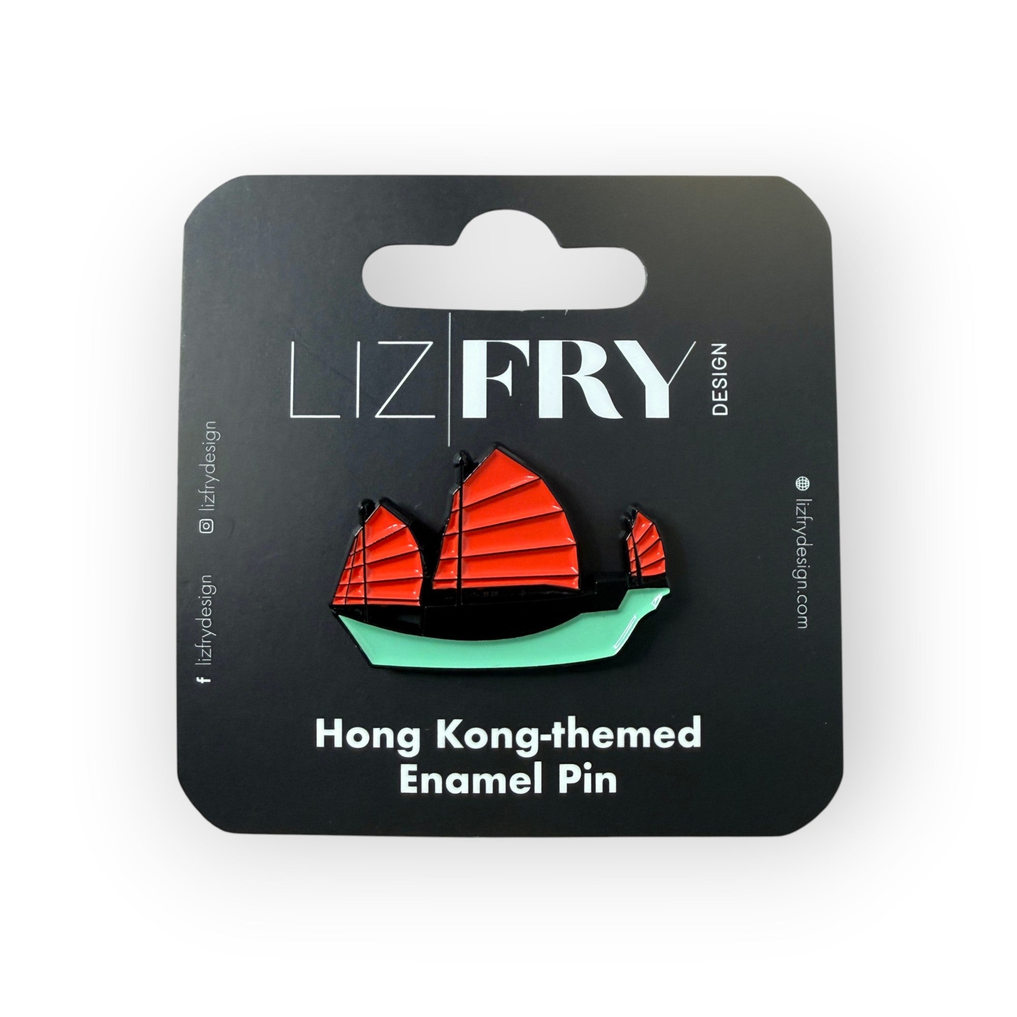 Hong Kong Junk Boat Enamel Pin – 3cm