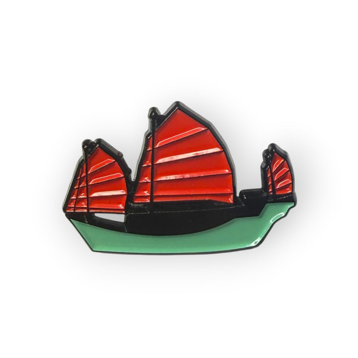 Hong Kong Junk Boat Enamel Pin – 3cm