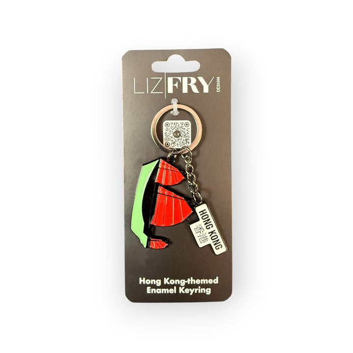 Junk enamel keyrring