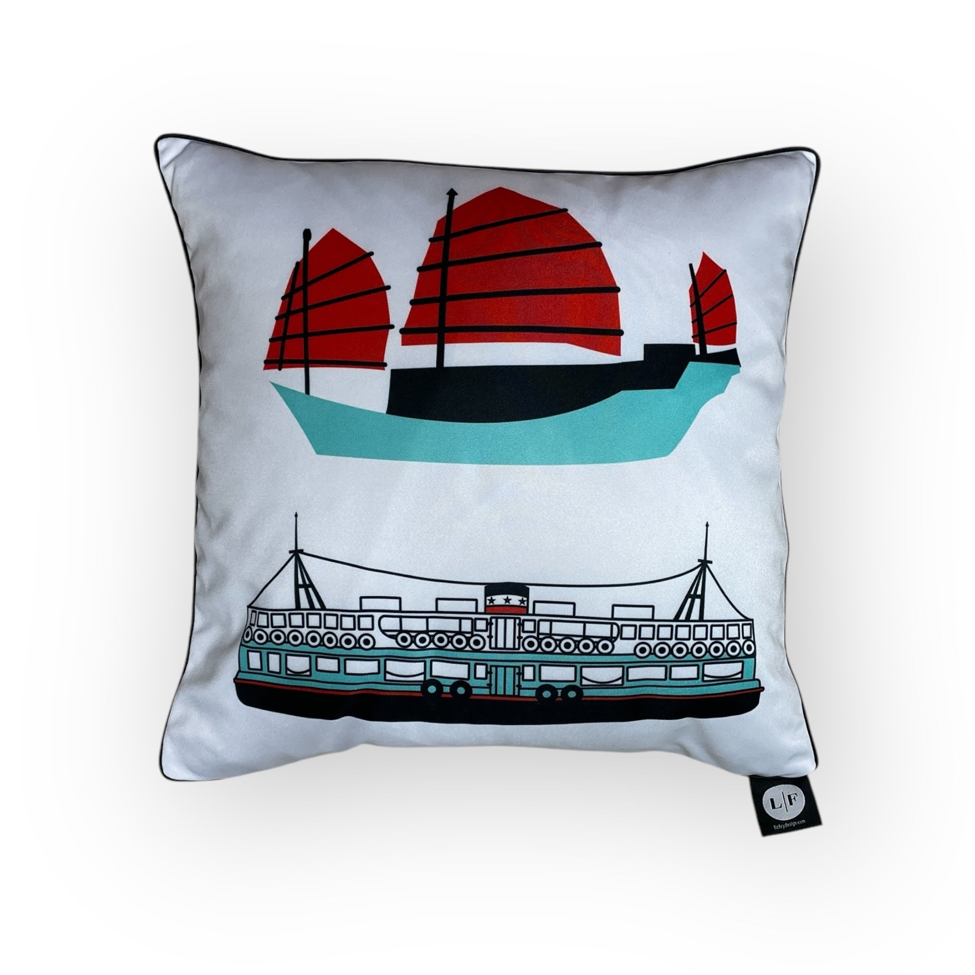 Star-Ferry & Junk Placement Cushion Cover – Double-Sided, Eco-Friendly Home Accessory