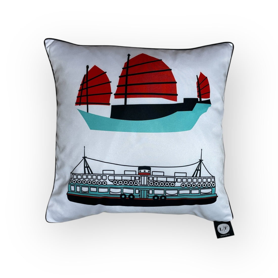 Star-Ferry & Junk Placement Cushion Cover – Double-Sided, Eco-Friendly Home Accessory