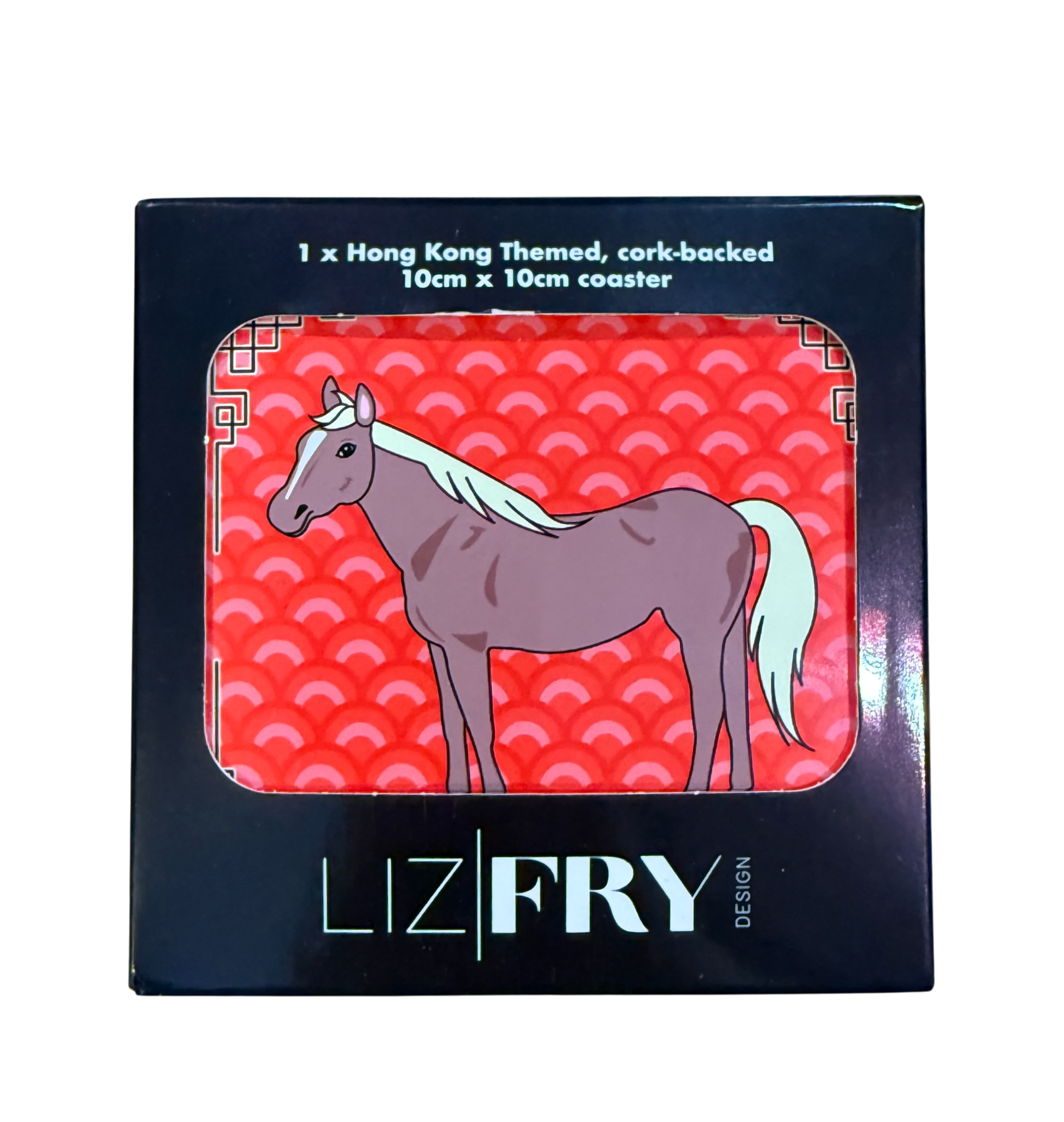 Chinese New Year 2026 Horse Coaster – Festive Pattern Red
