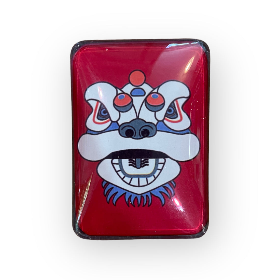 Lion Head Glass Fridge Magnet | Hong Kong Souvenir