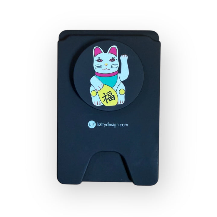 Lucky Cat Magnetic Phone & Card Holder – Hong Kong Fortune Design