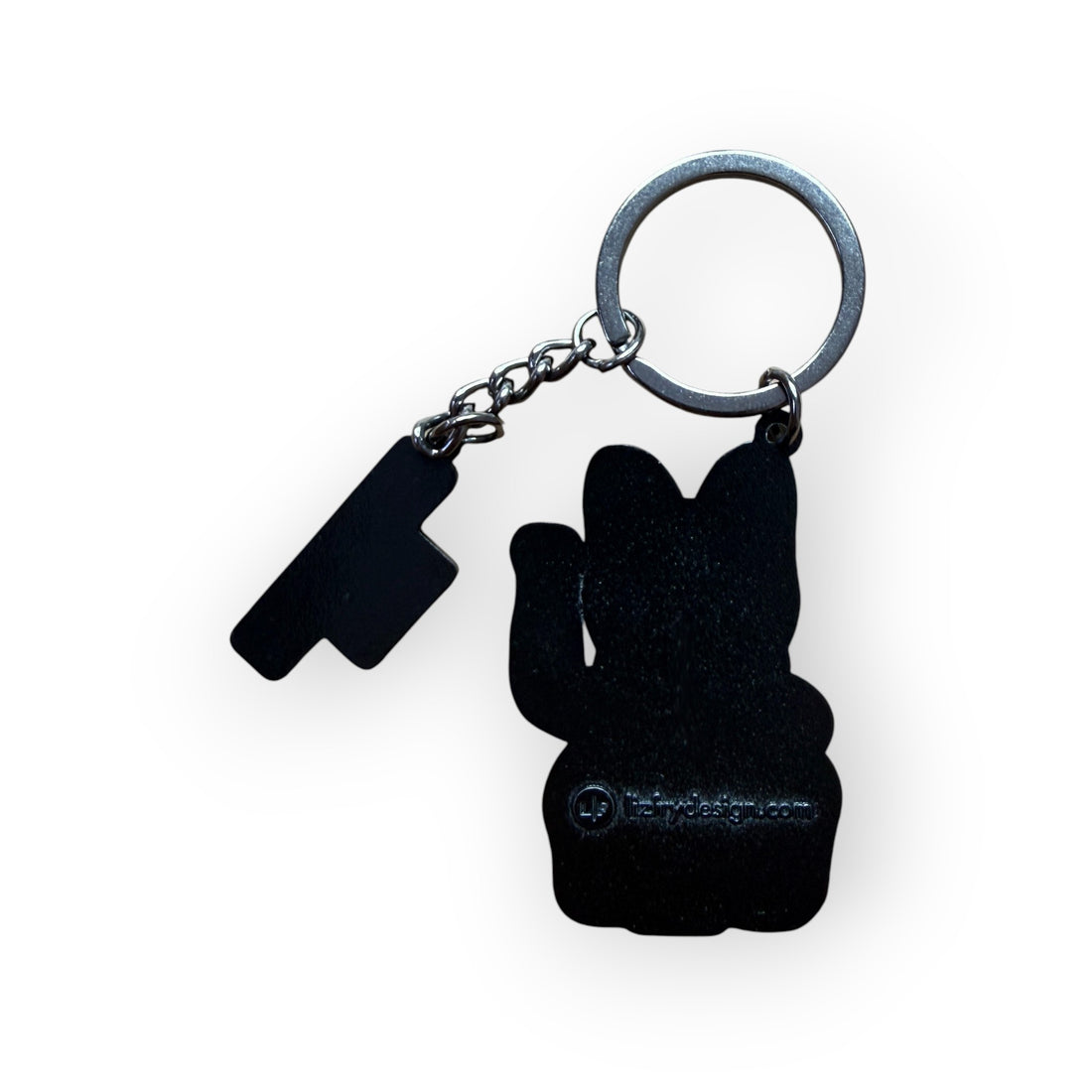 Lucky cat enamel keyring