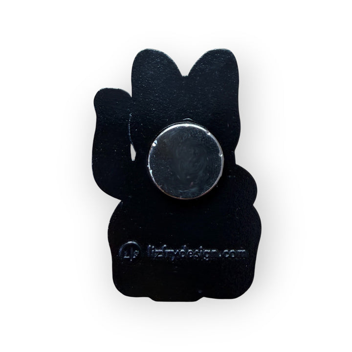 Lucky Cat enamel magnet
