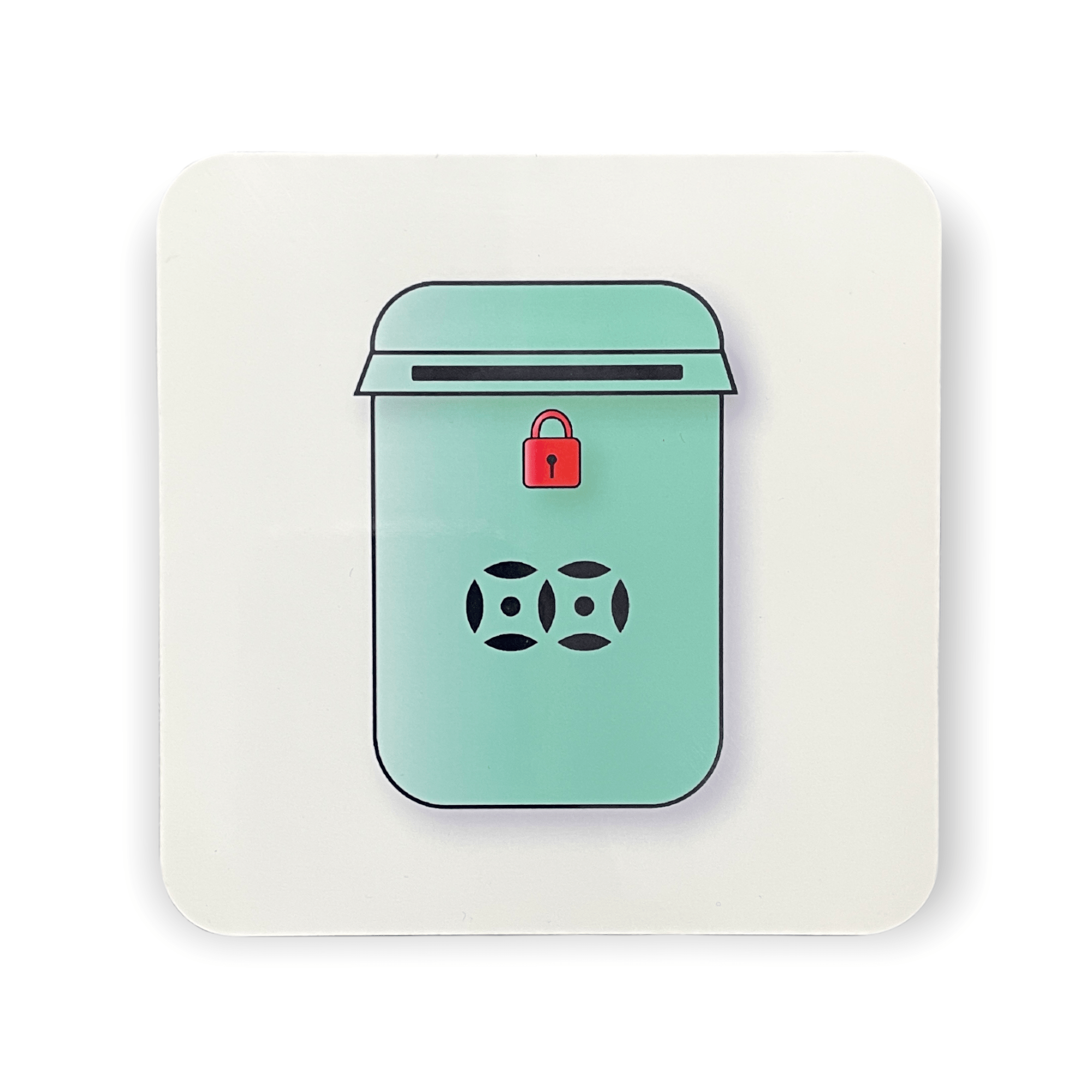 HK Mailbox Print Coaster | Hong Kong Heritage Design
