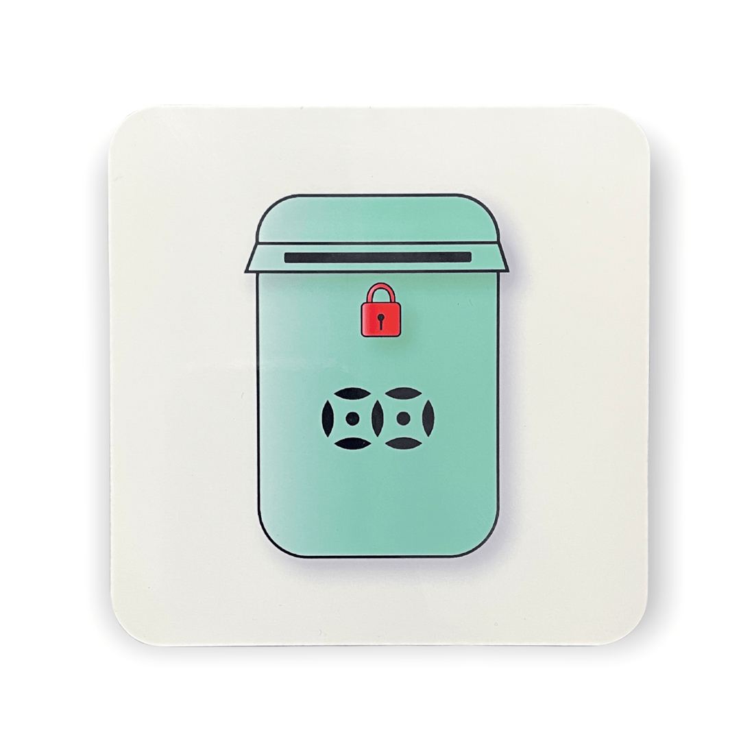 HK Mailbox Print Coaster | Hong Kong Heritage Design