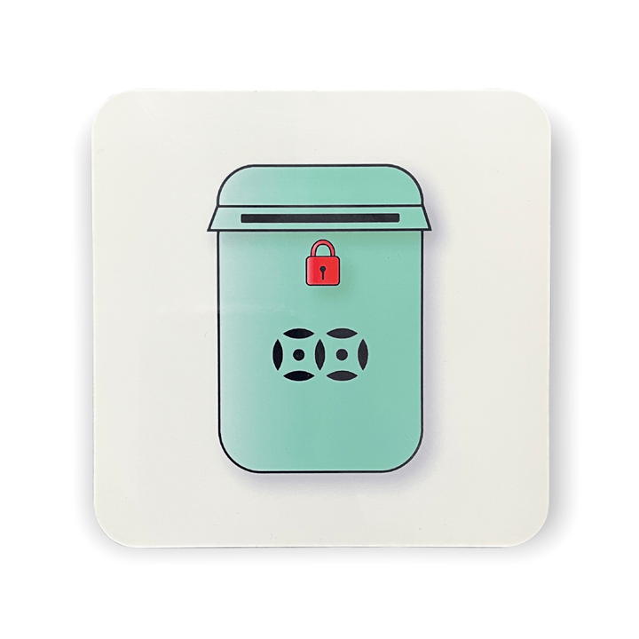 HK Mailbox Print Coaster | Hong Kong Heritage Design