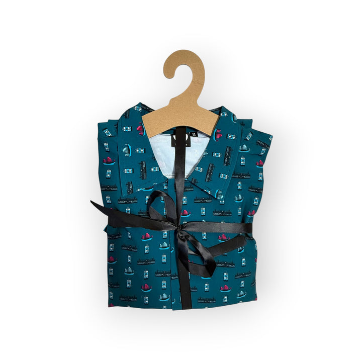 Men’s Teal Hong Kong Transport Quick-Dry Shirt & Board Shorts Set