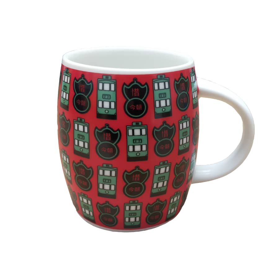 North Point Trams & Pawn Sign Ceramic Mug – Hong Kong Red Souvenir