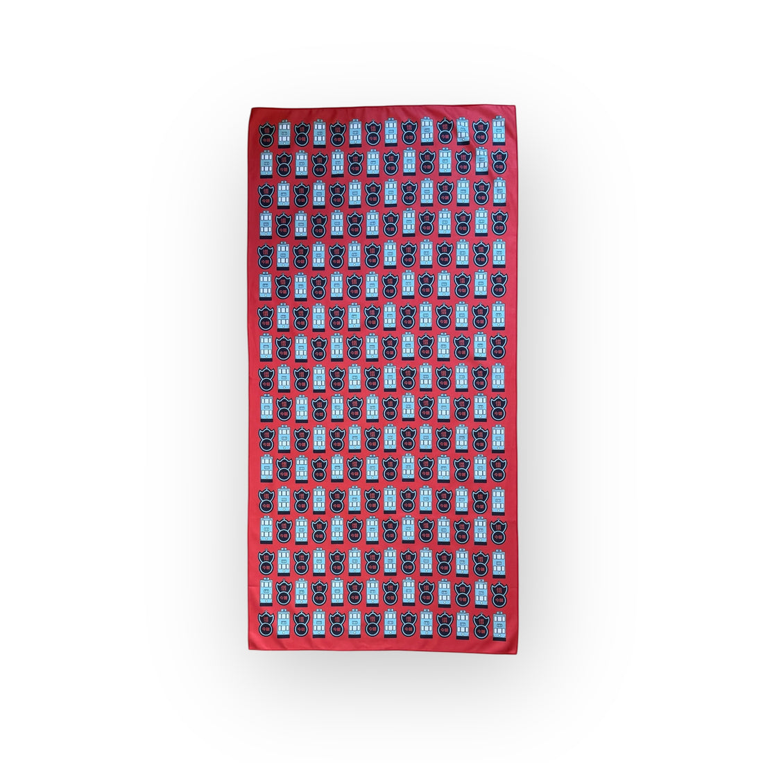 North Point Trams & Pawn (Repeat) Quick-Dry Towel – Lightweight Microfibre with Mesh Pouch