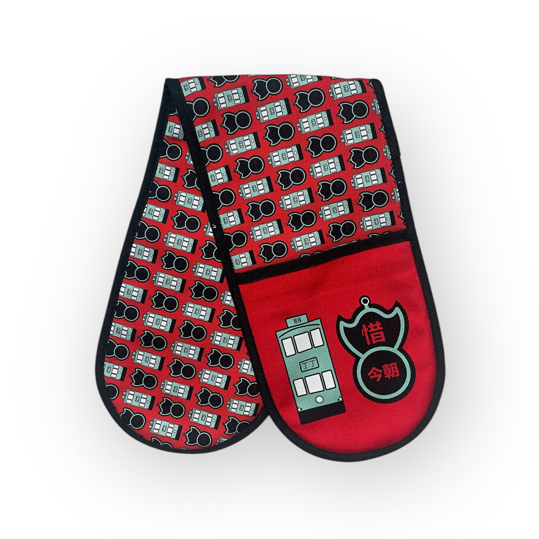 North Point Trams & Pawn Oven Mitts – Organic Cotton Kitchen Gloves