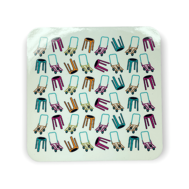Stanley Street Trolleys & Stools Coaster | Hong Kong Market-Inspired Design
