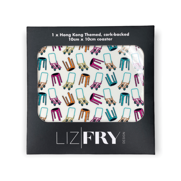 Stanley Street Trolleys & Stools Coaster | Hong Kong Market-Inspired Design