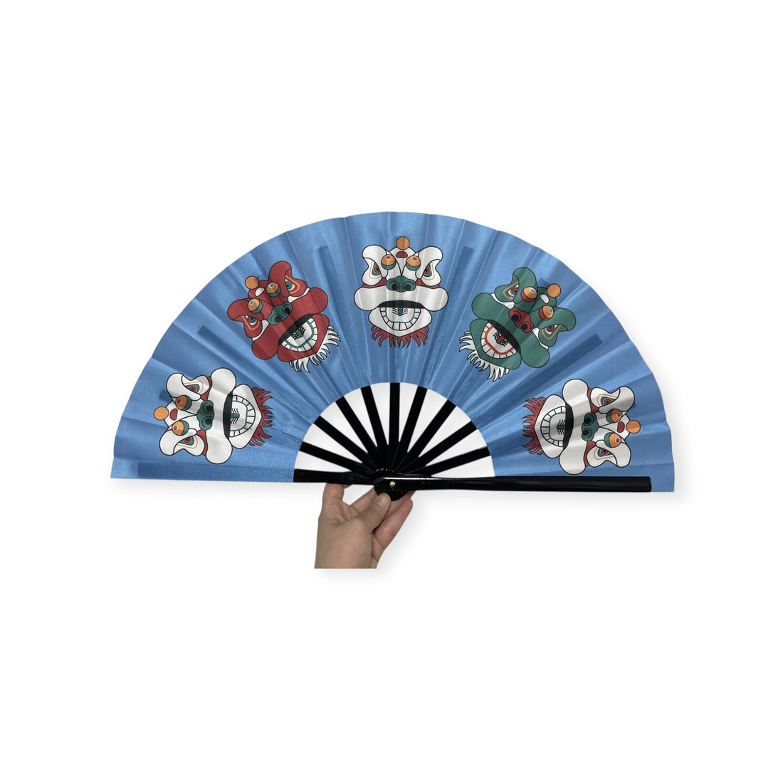 Tsim Sha Tsui Lions Hand Fan – Hong Kong Cultural Souvenir | Liz Fry Design