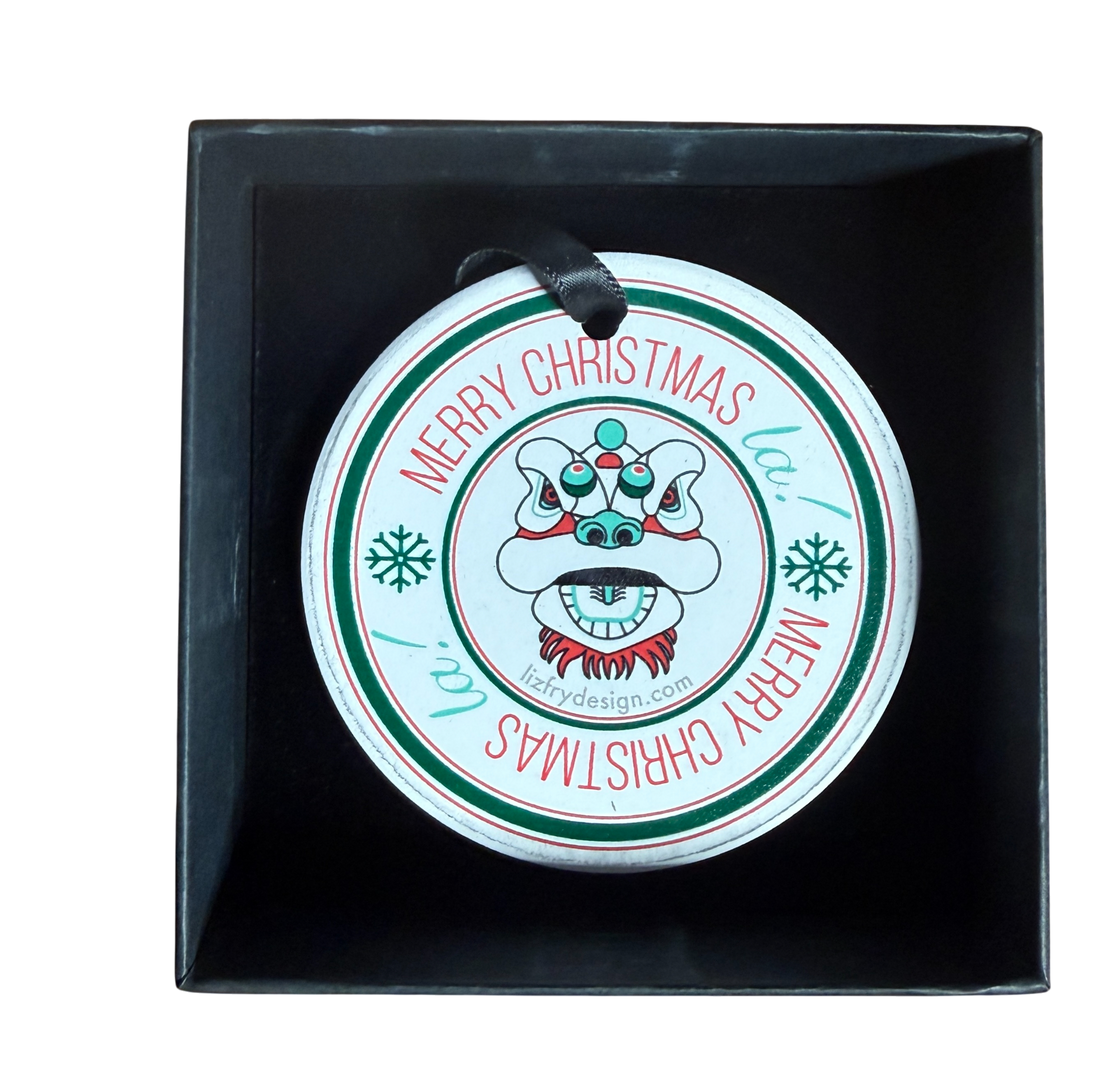 TST Lion - Ceramic Ornament - boxed