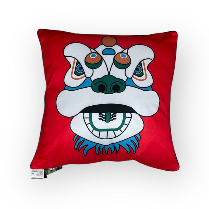 TST Lion Heads Cushion Cover (Double-Sided) – Decorative Homeware, 100% Cotton