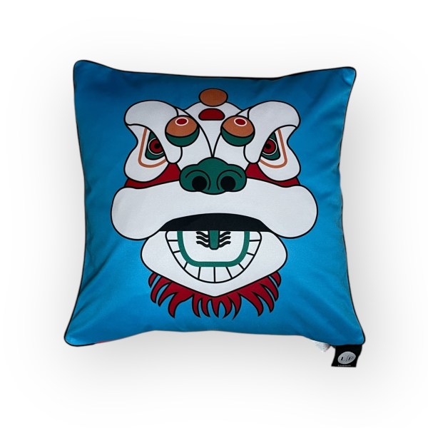 TST Lion Heads Cushion Cover (Double-Sided) – Decorative Homeware, 100% Cotton